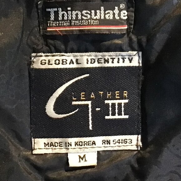 Vintage Global Identity LEATHER coat-M - Picture 2 of 6